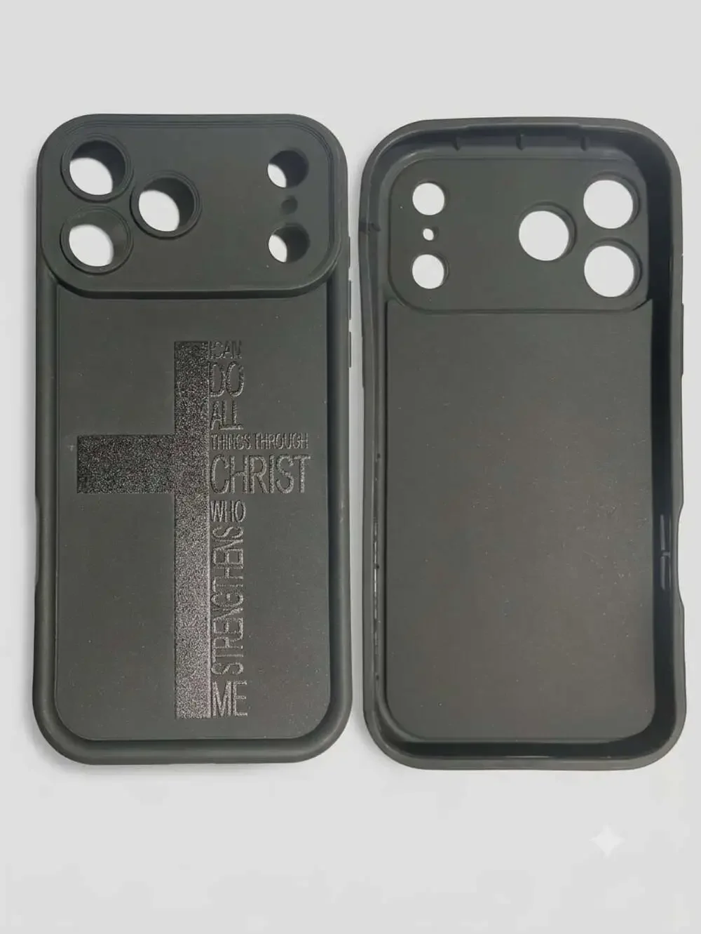 Glam Shell iPhone 17 Pro Max Black Religious Cross Case
